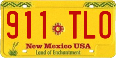 NM license plate 911TLO