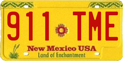 NM license plate 911TME
