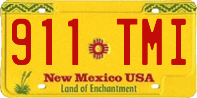 NM license plate 911TMI