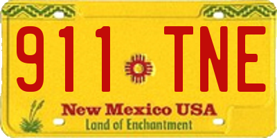 NM license plate 911TNE