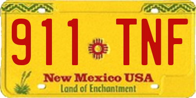 NM license plate 911TNF