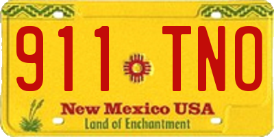 NM license plate 911TNO