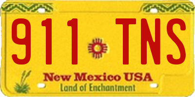 NM license plate 911TNS