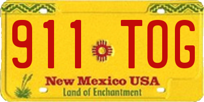 NM license plate 911TOG