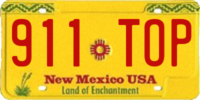 NM license plate 911TOP