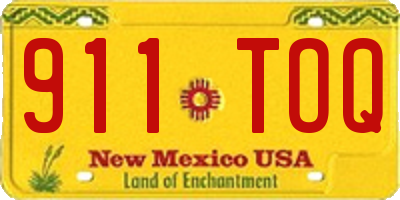 NM license plate 911TOQ