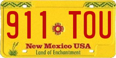 NM license plate 911TOU