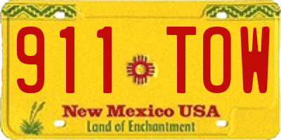 NM license plate 911TOW