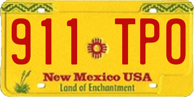 NM license plate 911TPO