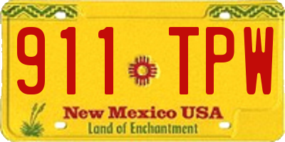NM license plate 911TPW
