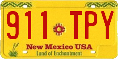 NM license plate 911TPY