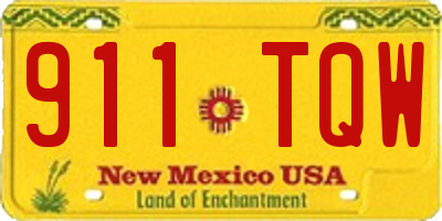 NM license plate 911TQW