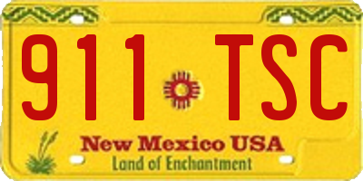 NM license plate 911TSC
