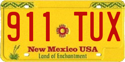 NM license plate 911TUX