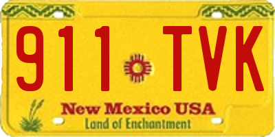 NM license plate 911TVK
