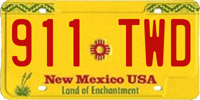 NM license plate 911TWD