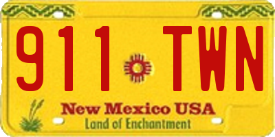 NM license plate 911TWN