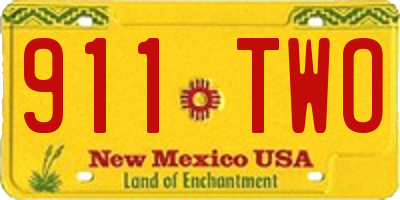 NM license plate 911TWO