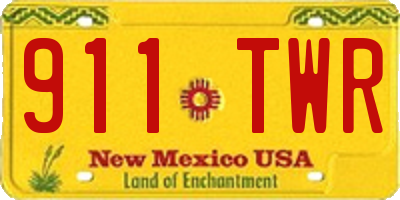 NM license plate 911TWR