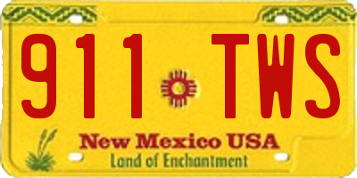 NM license plate 911TWS