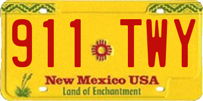 NM license plate 911TWY