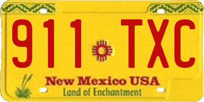 NM license plate 911TXC