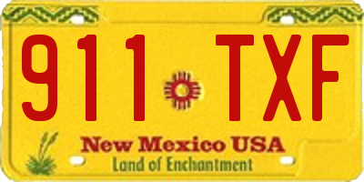 NM license plate 911TXF