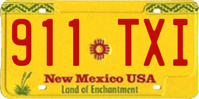 NM license plate 911TXI