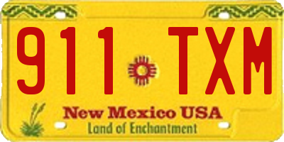 NM license plate 911TXM