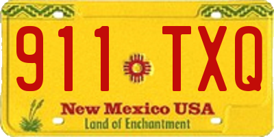 NM license plate 911TXQ