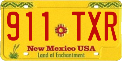 NM license plate 911TXR