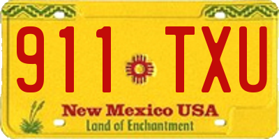 NM license plate 911TXU
