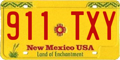 NM license plate 911TXY