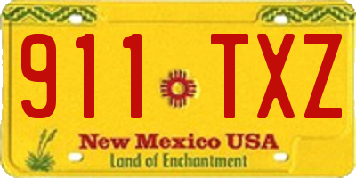 NM license plate 911TXZ