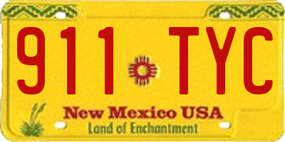 NM license plate 911TYC