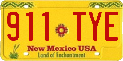NM license plate 911TYE
