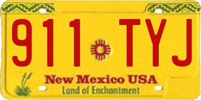 NM license plate 911TYJ