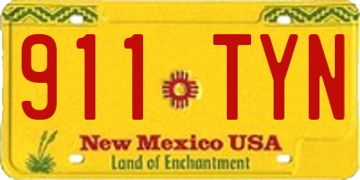 NM license plate 911TYN