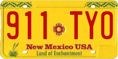NM license plate 911TYO