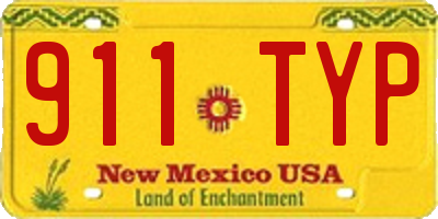 NM license plate 911TYP