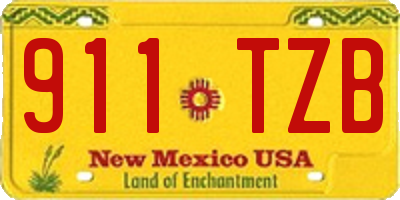 NM license plate 911TZB