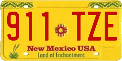 NM license plate 911TZE