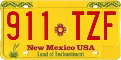 NM license plate 911TZF