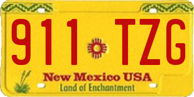 NM license plate 911TZG