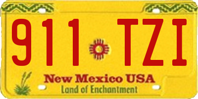NM license plate 911TZI