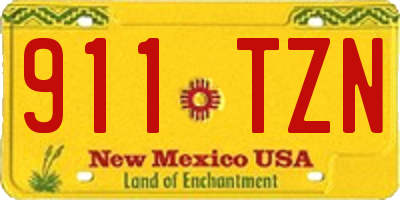 NM license plate 911TZN