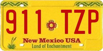 NM license plate 911TZP
