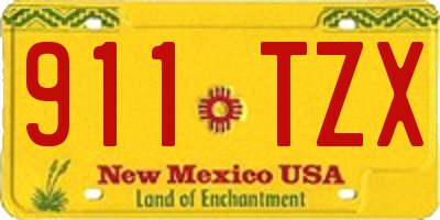 NM license plate 911TZX