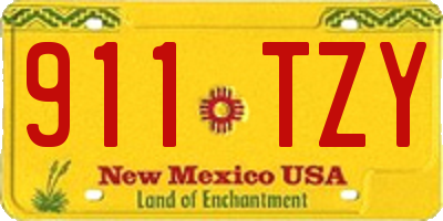 NM license plate 911TZY