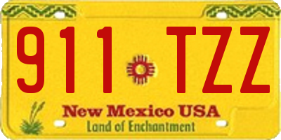 NM license plate 911TZZ